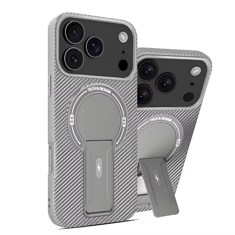 Matte Hard Pc Back Case - iPhone 17、16、15、14、13、18 Pro Max対応、高級感のある目立たないスタンド付きマグネットケース。落下防止加工を施したマットな質感の背面ケース。MagSafe対応。