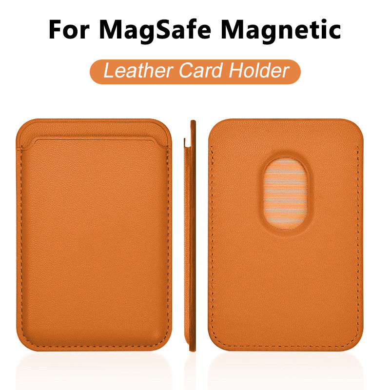 レザーカードウォレットカバー、MagSafe対応マグネットケ - Leather Wallet Card Holder Phone Cover のレビューと価格