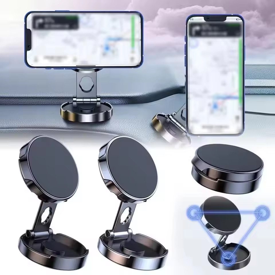 強力マグネット式携帯電話スタンド 720 °   折りたたみ - Phone Stands のレビューと価格