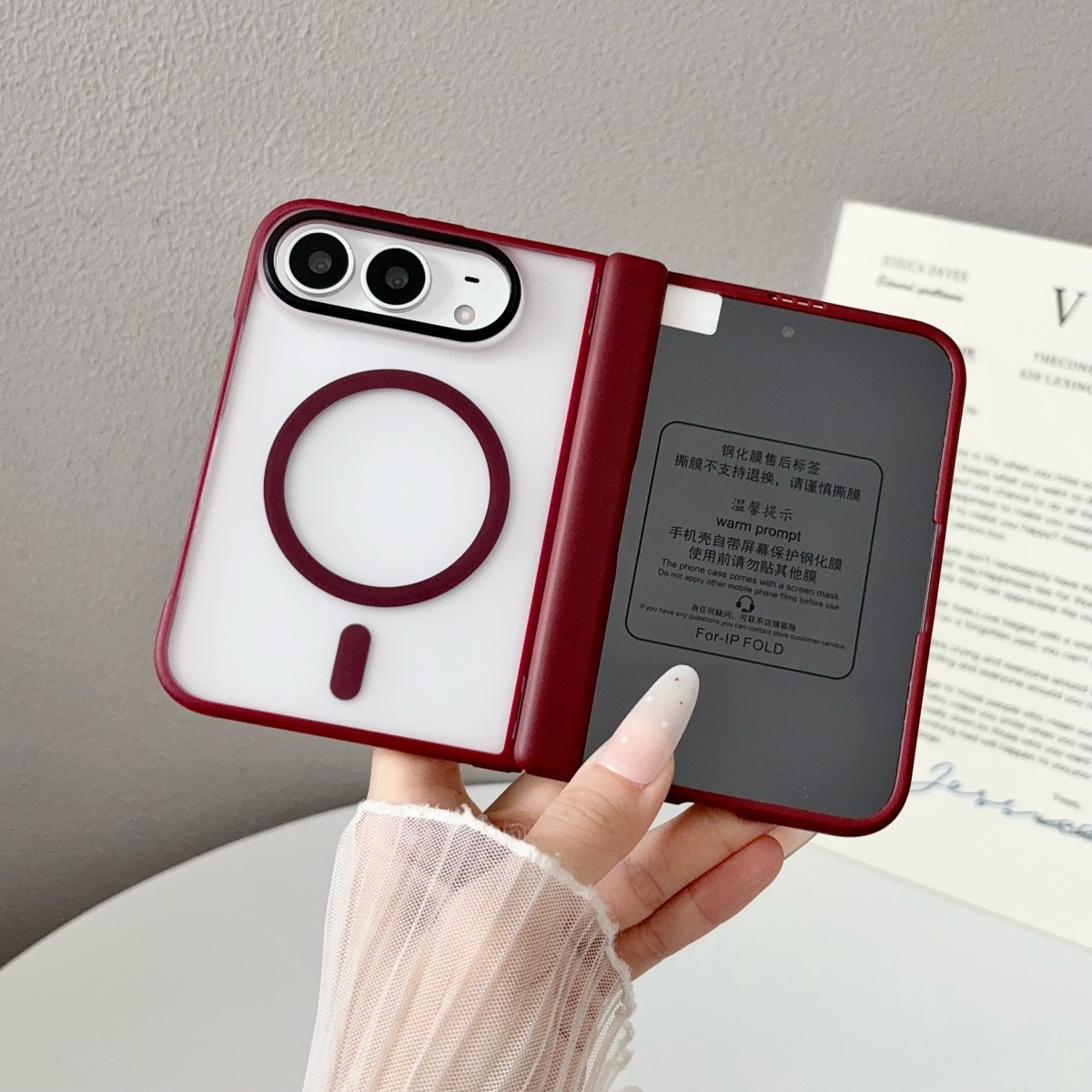 iPhone Duo用、透明磁石内蔵の画面保護フィルム付きス - Screen Protectors のレビューと価格